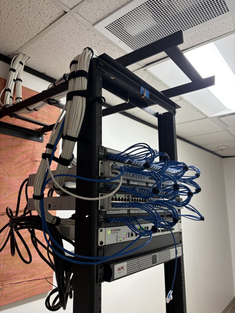 Front desk technology setup in a small healthcare office